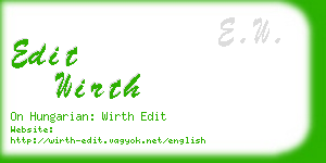 edit wirth business card